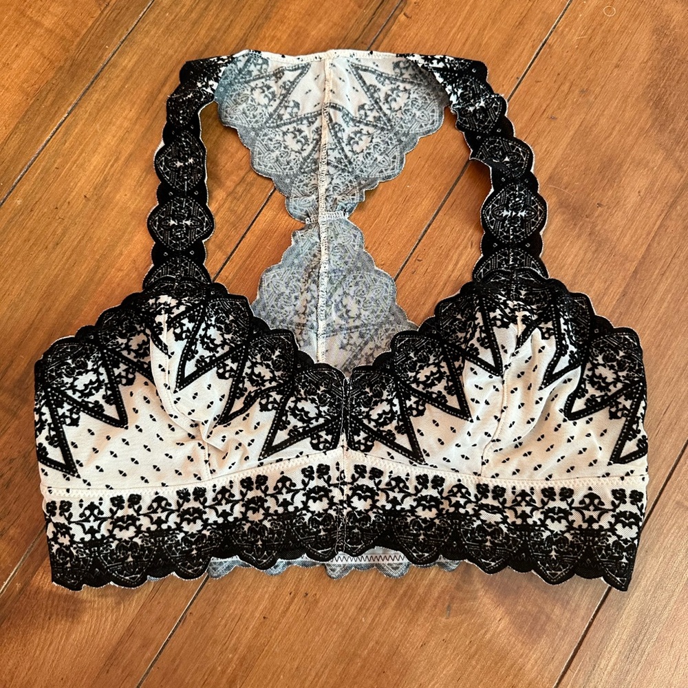 Intimately Free People Snow Globe Racerback Bralette Sz Large